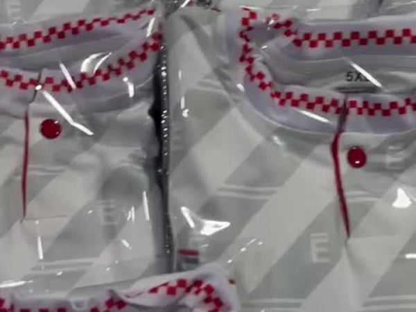 Individually poly-bagged, retail-ready jerseys